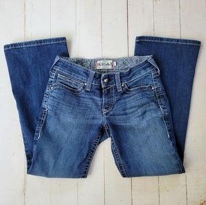 Ariat REAL Denim Jeans Womens 28 S 30 x 29 Blue Western Cowgirl Boot Cut